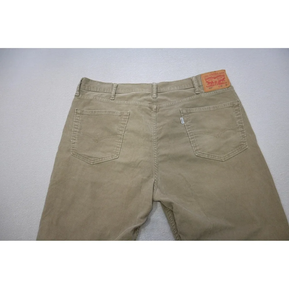 Levi's 514 Corduroy‎ Pants Mens W40 L30 Tan Straight Fit Stretch Excellent